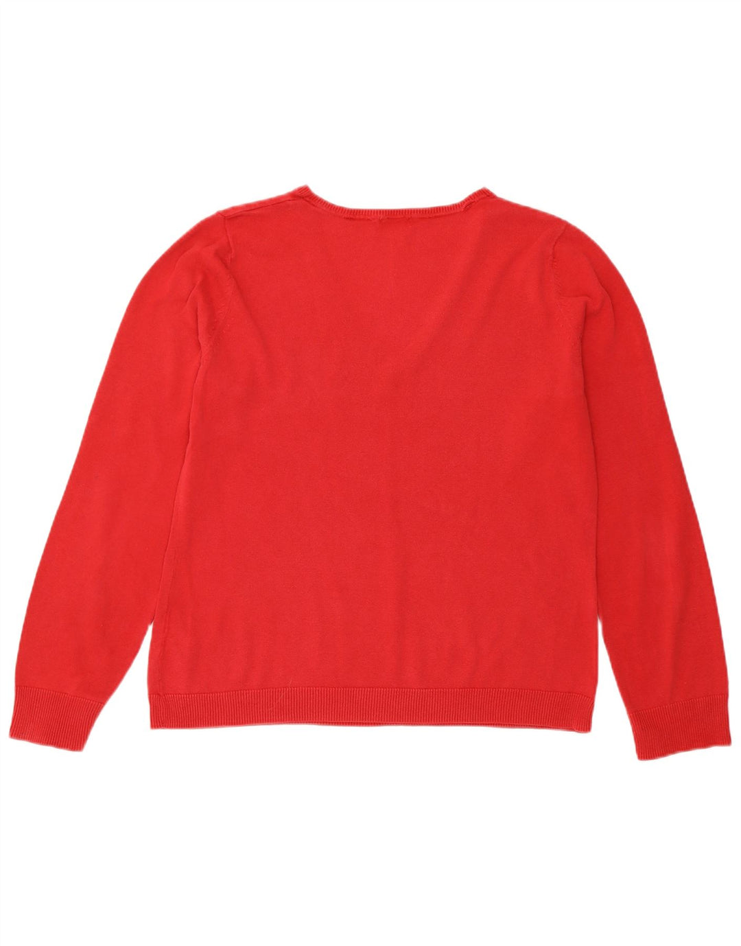 Pulover pentru femei Benetton cu decolteu în V UK 12 Medium Red