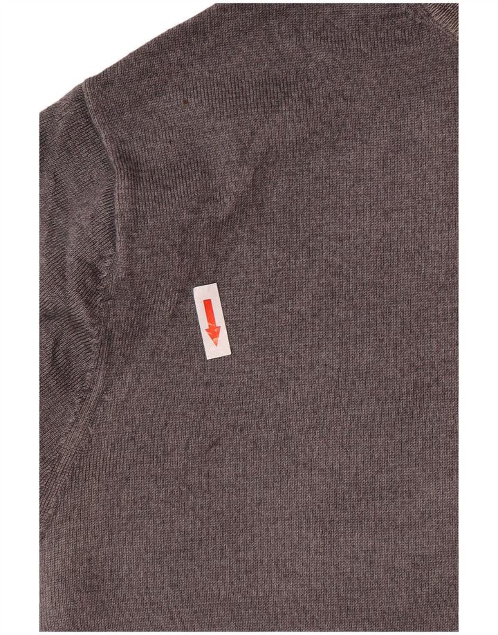 Pulover pentru bărbați Ungaro cu gât roșu IT 48 Lână gri mică