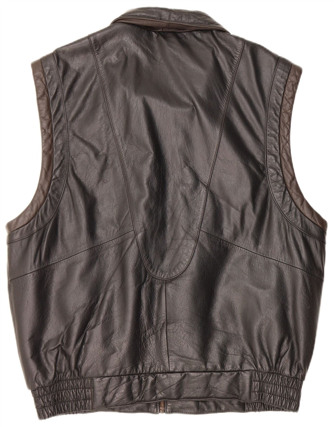 Enrico Gorlani Gilet din piele pentru femei UK 38 Medium Black