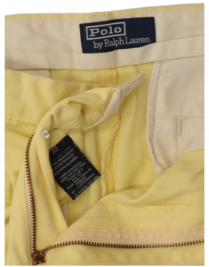 Pantaloni scurți chino pentru bărbați Polo Ralph Lauren W33, bumbac galben mediu