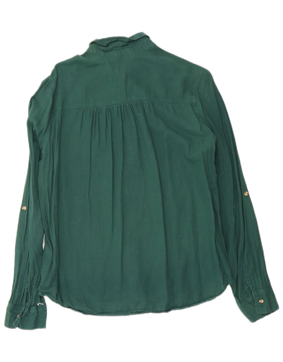 Hollister Womens Pullover Shirt UK 14 Medium Green Bumbac