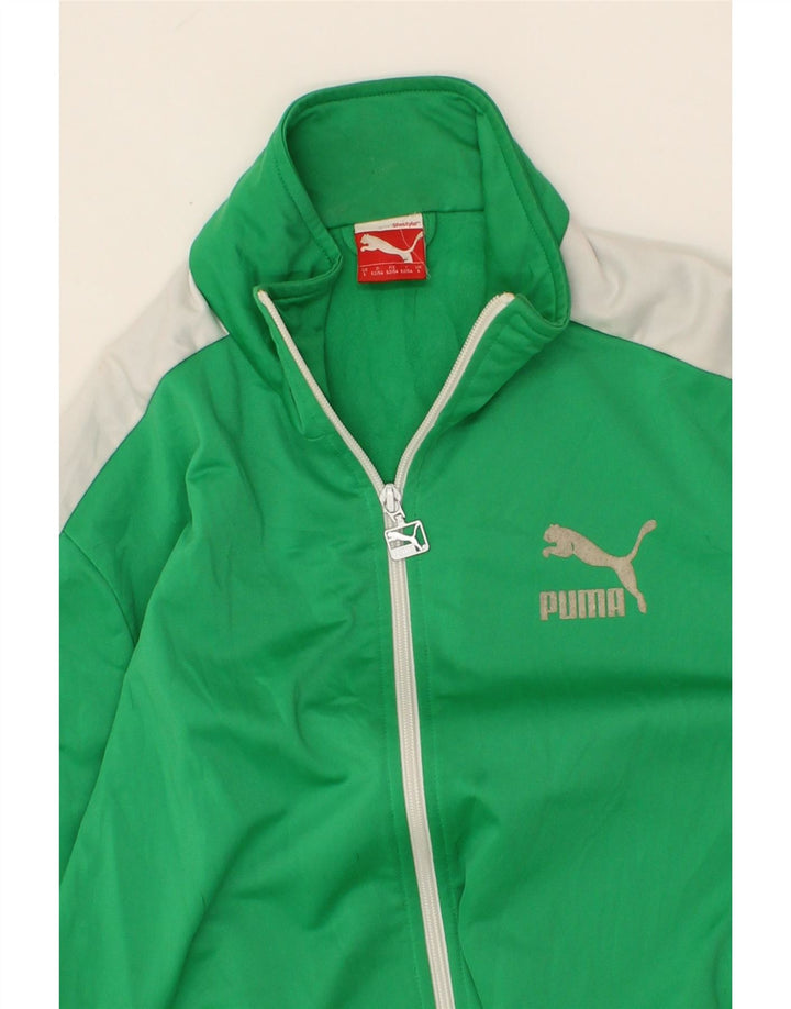 Jachetă de trening PUMA pentru bărbați, poliester verde mare
