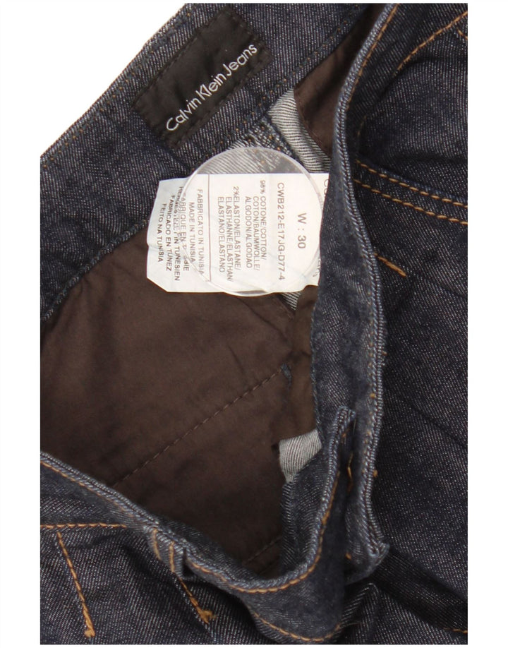 Blugi drepti pentru femei CALVIN KLEIN L30 L33 Bumbac bleumarin