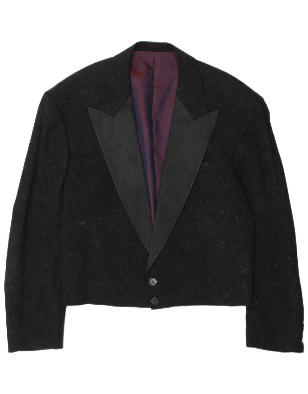 Jachetă pentru bărbați Wilvorst, cu 2 nasturi, UK 40, mare, neagră, viscoză