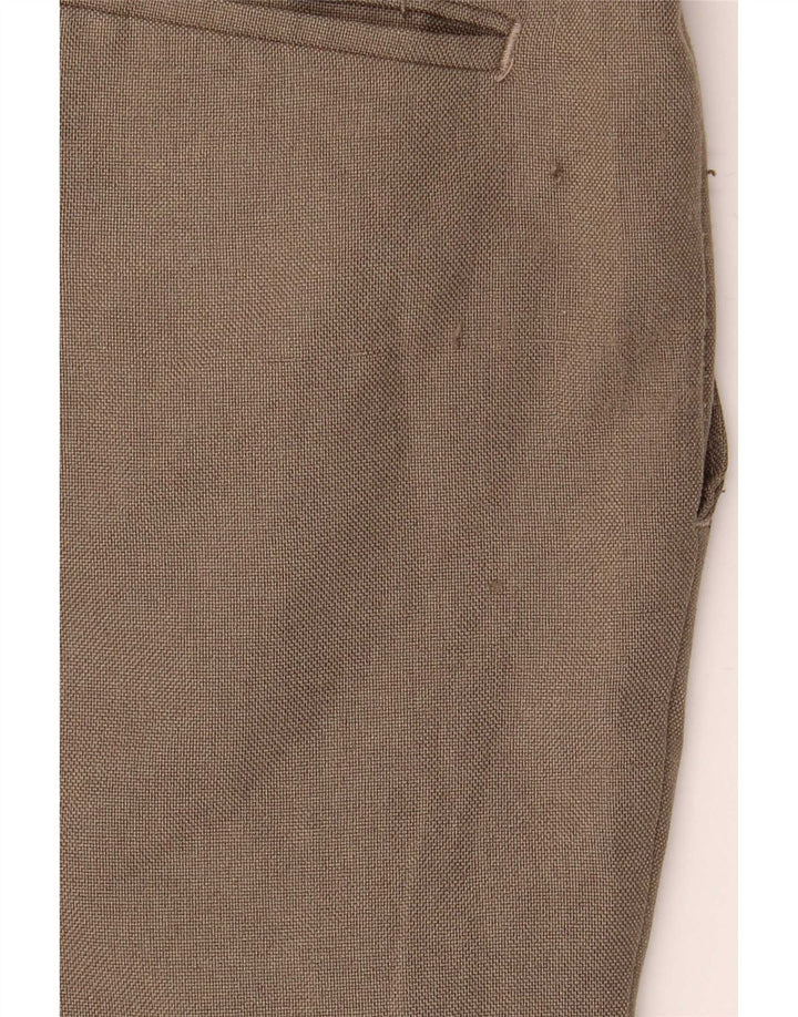 Pantaloni de costum pentru bărbați Farah L42 L30 Maro Poliester