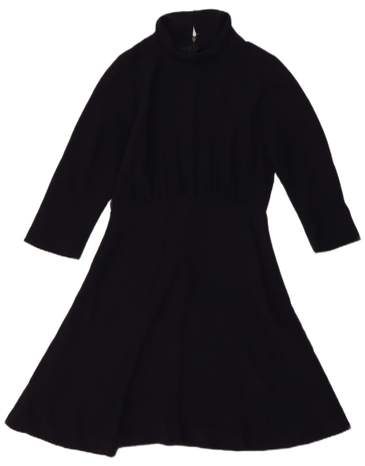 Jigsaw Rochie A-Line pentru Femei cu mâneci 3/4 UK 12 Mediu Bleumarin Poliester
