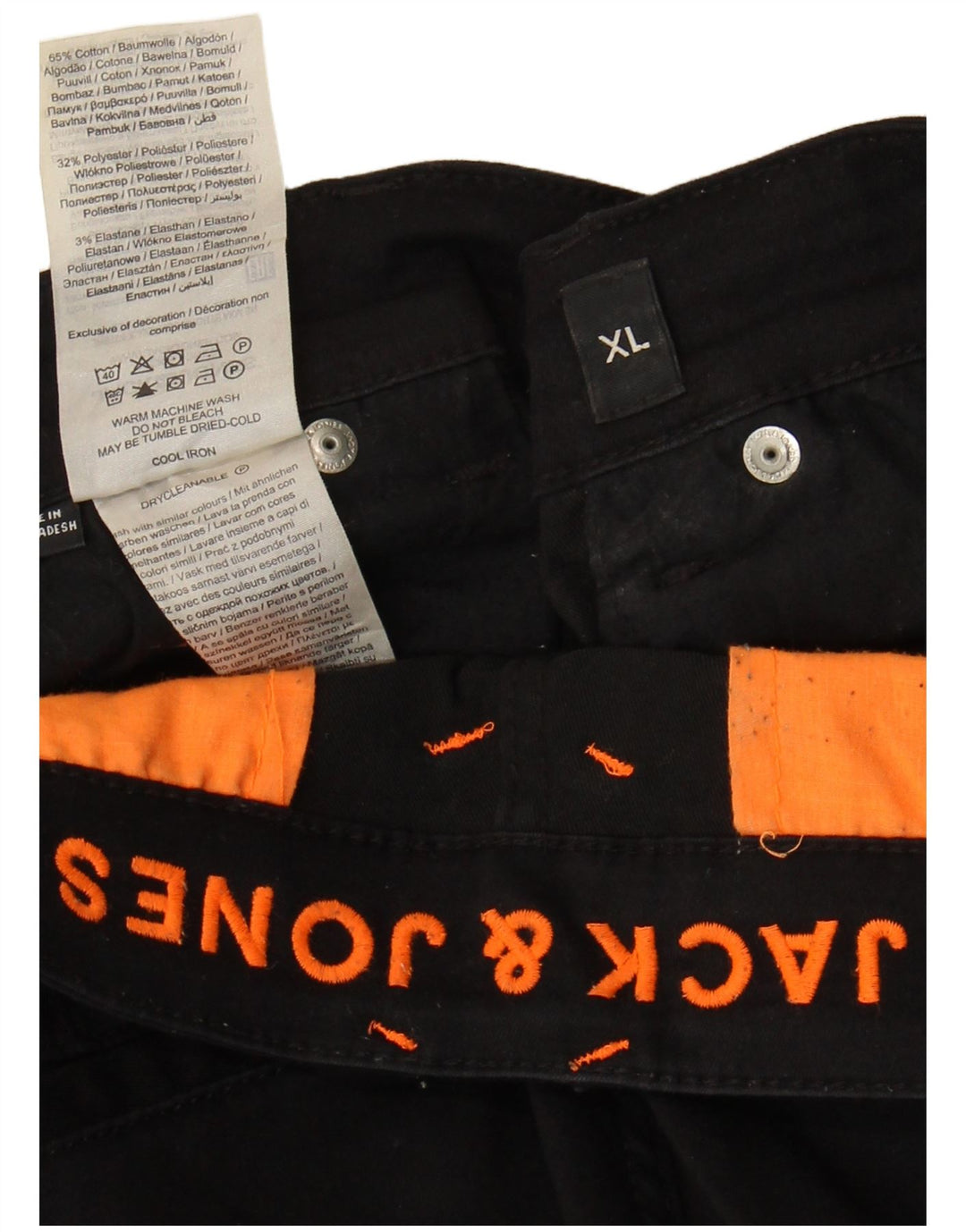 Pantaloni scurți cargo Jack & Jones pentru bărbați XL W38 bumbac negru