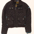 Jachetă utilată matlasată Superdry pentru femei UK 10 Small Black Nylon
