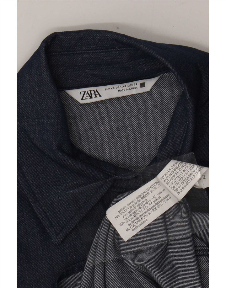 Cămașă supradimensionată pentru femei Zara UK 6 XS Poliester bleumarin