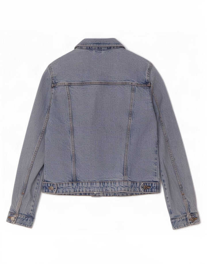Jachetă de blugi pentru femei Zara UK 14 Large Blue