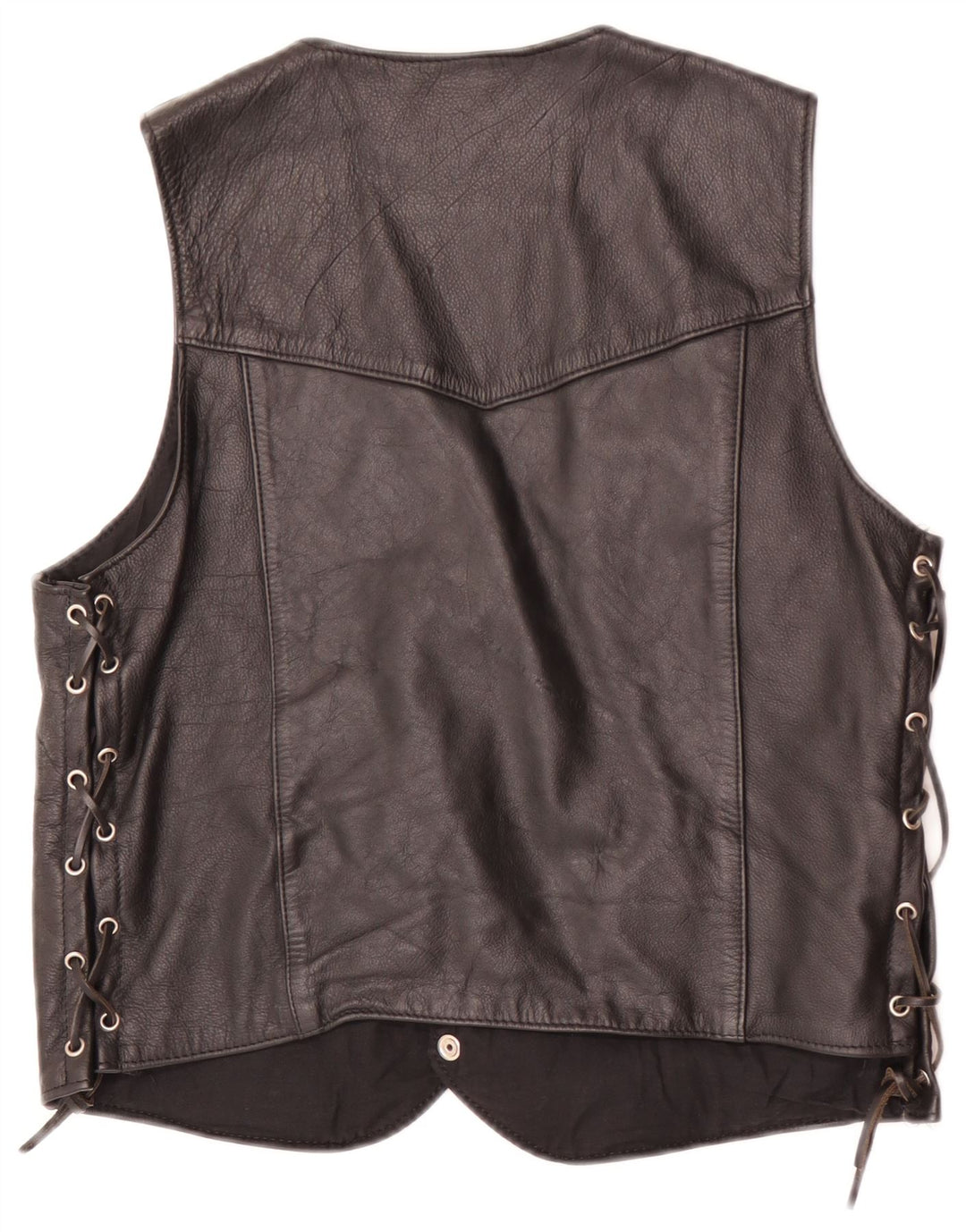Vestă din piele vintage pentru bărbați EU 44 XS Negru