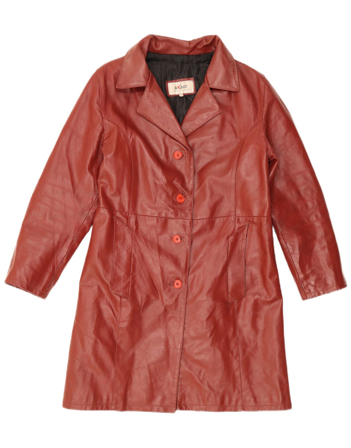 Palton de piele vintage pentru femei UK 14, mare, maro, piele