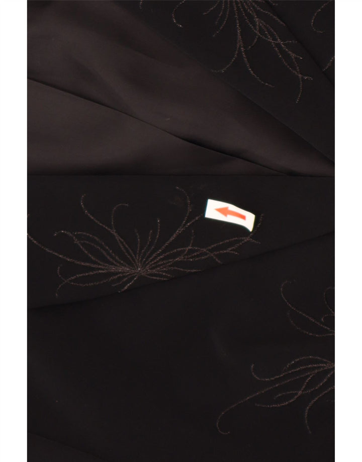Jachetă blazer pentru femei Laura Ashley, cu 1 nasture, UK 16, mare, neagră, florală