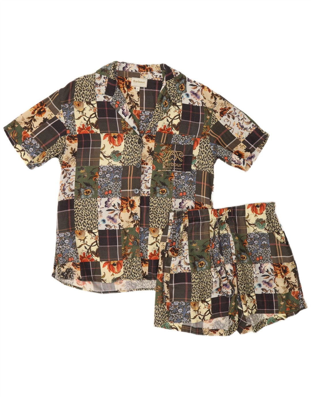 Set lenjerie de noapte pentru femei Barbour 2 piese UK 6 XS W26 Patchwork multicolor