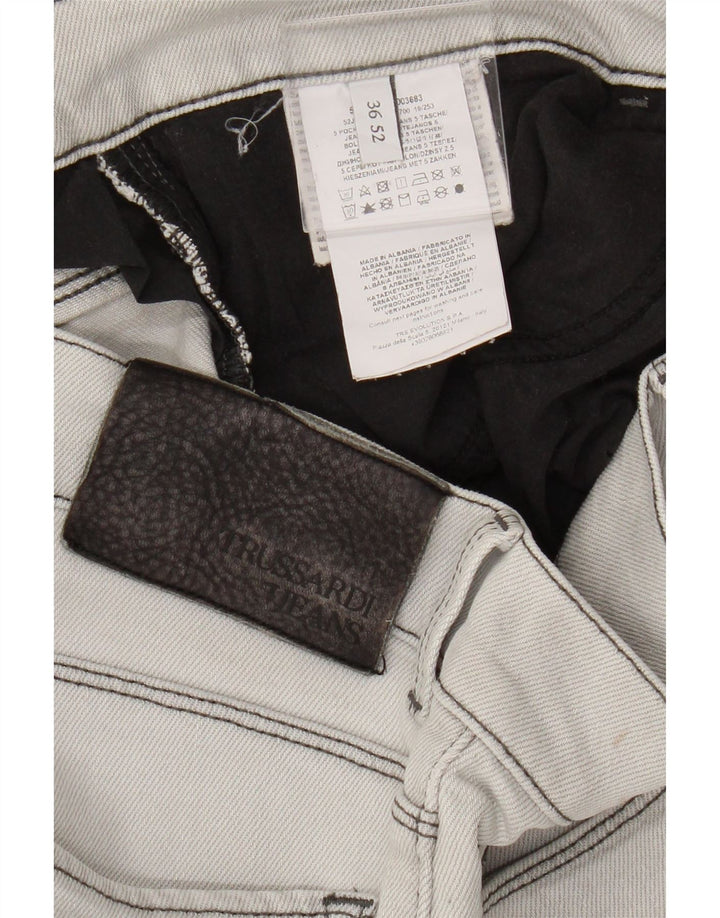 Trussardi blugi slim pentru bărbați W36 L27 bumbac gri