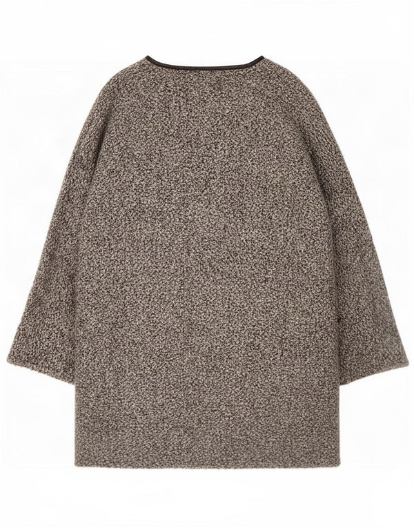 Pulover cardigan deschis pentru femei Zara UK 16, mare, gri cu pete acrilice