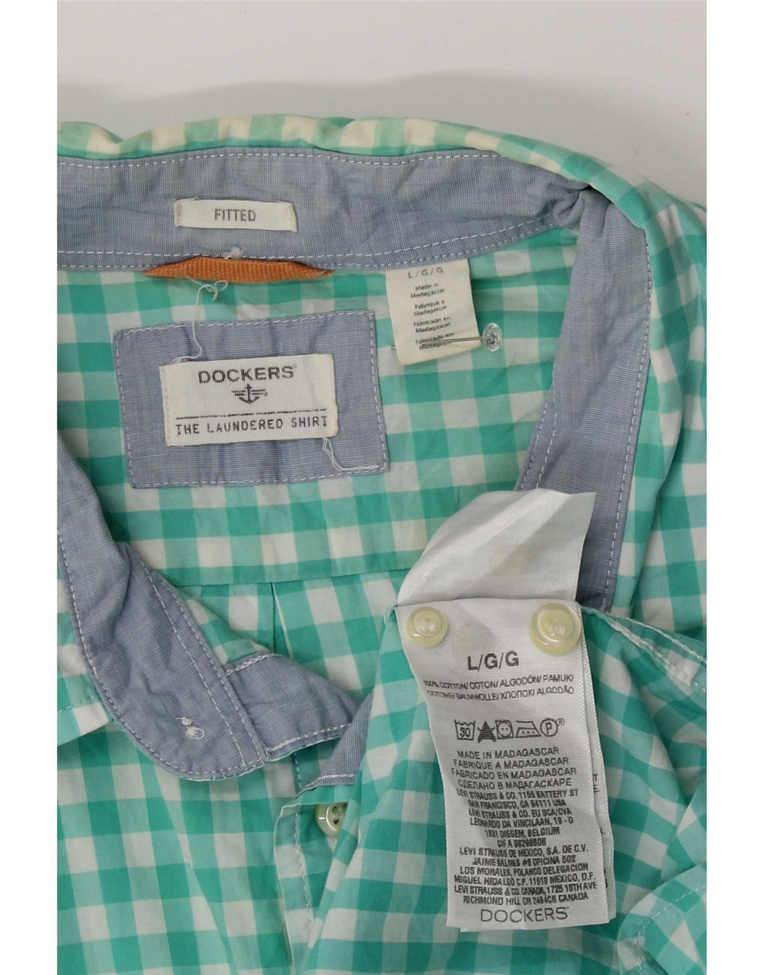 Cămașă Dockers pentru bărbați, mare, albastru, din bumbac