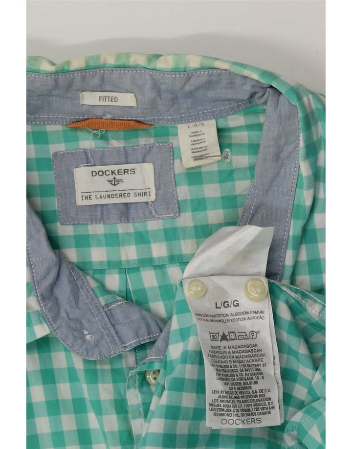 Cămașă Dockers pentru bărbați, mare, albastru, din bumbac