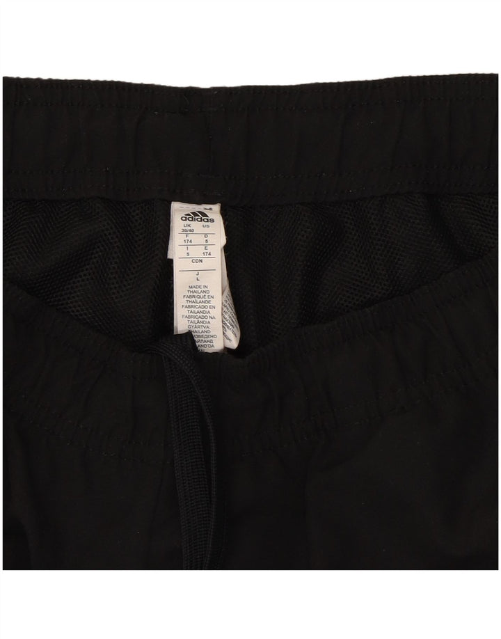 ADIDAS Mens Tracksuit Trousers Joggers UK 38/40 Medium  Black Polyester