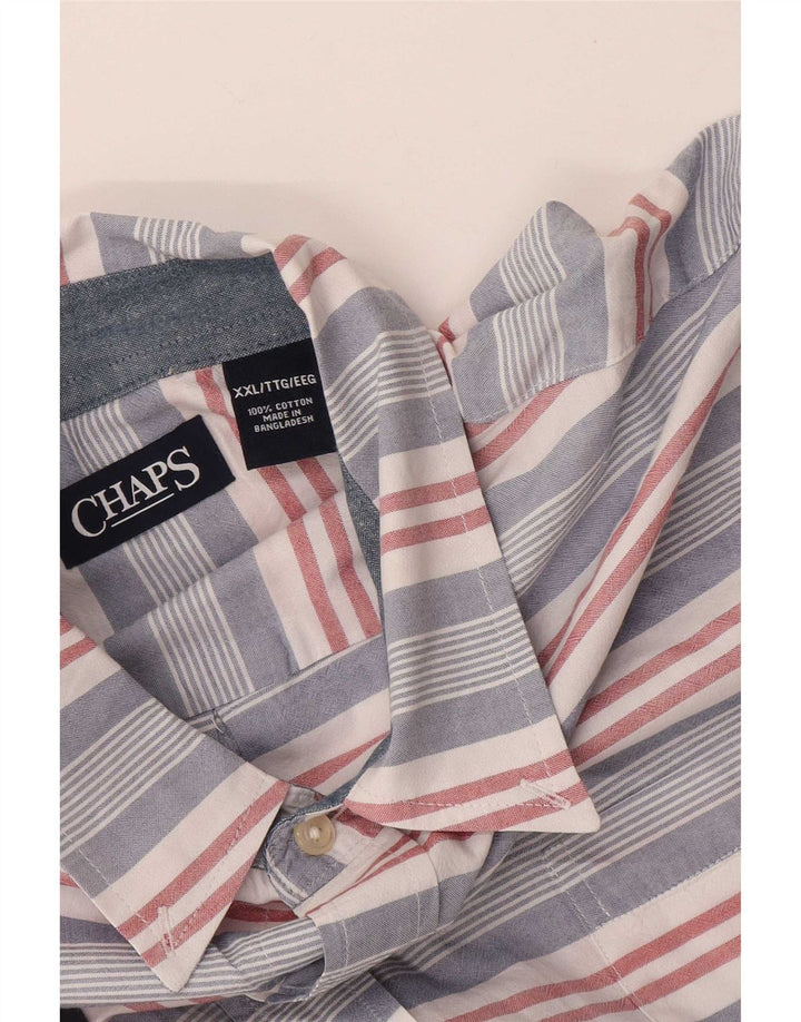 Cămașă pentru bărbați Chaps cu mânecă scurtă 2XL, bumbac cu dungi multicolore