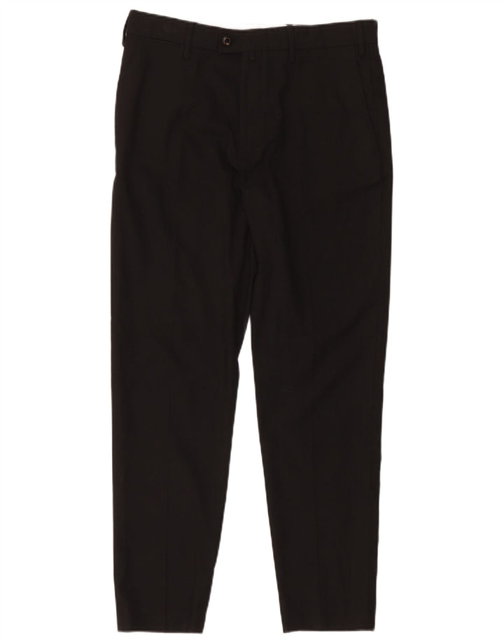 Pantaloni de costum slim pentru bărbați Zara EU 40 Mediu L31 L27 Poliester negru