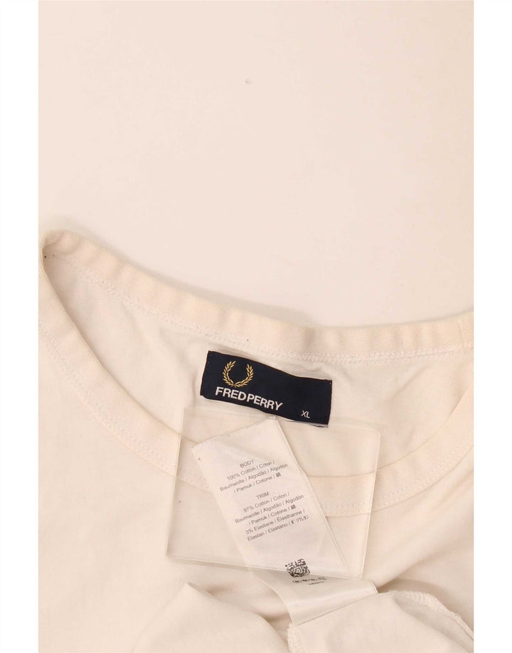 Fred Perry Tricou Bărbați Top XL Bumbac Alb