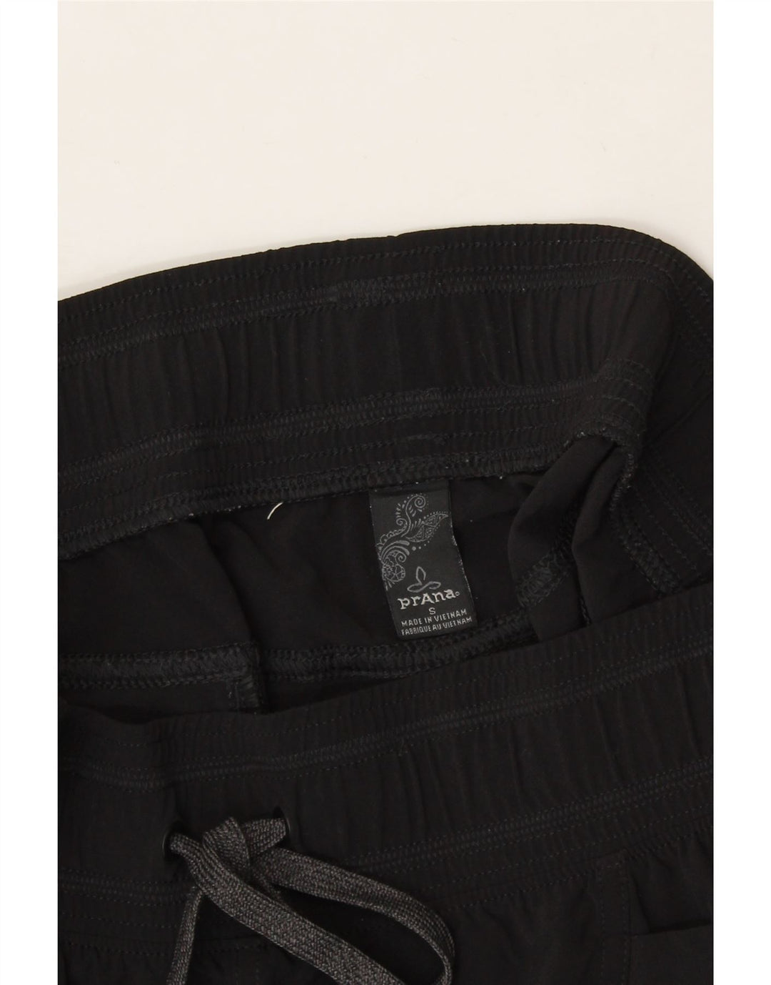 PRANA Womens Crop Tracksuit Trousers UK 10 Small Black Vintage Prana and Second-Hand Prana from Messina Hembry 