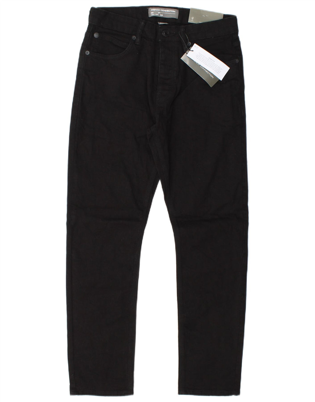 Blugi slim pentru bărbați French Connection W30 L30 bumbac negru