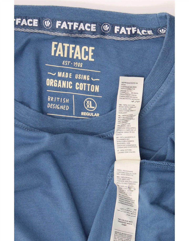 Tricou Bărbați Fat Face Top 2XL Bumbac Albastru