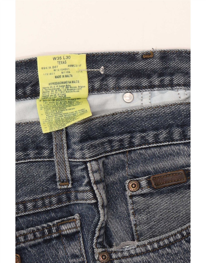 Blugi drepte pentru bărbați Wrangler Texas W35 L30 bumbac albastru