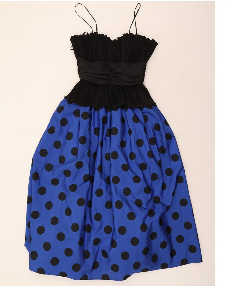 TRINA LEWIS & MARJON COUTURE Womens Maxi Dress UK 14 Medium Blue Vintage Trina Lewis & Marjon Couture and Second-Hand Trina Lewis & Marjon Couture from Messina Hembry 