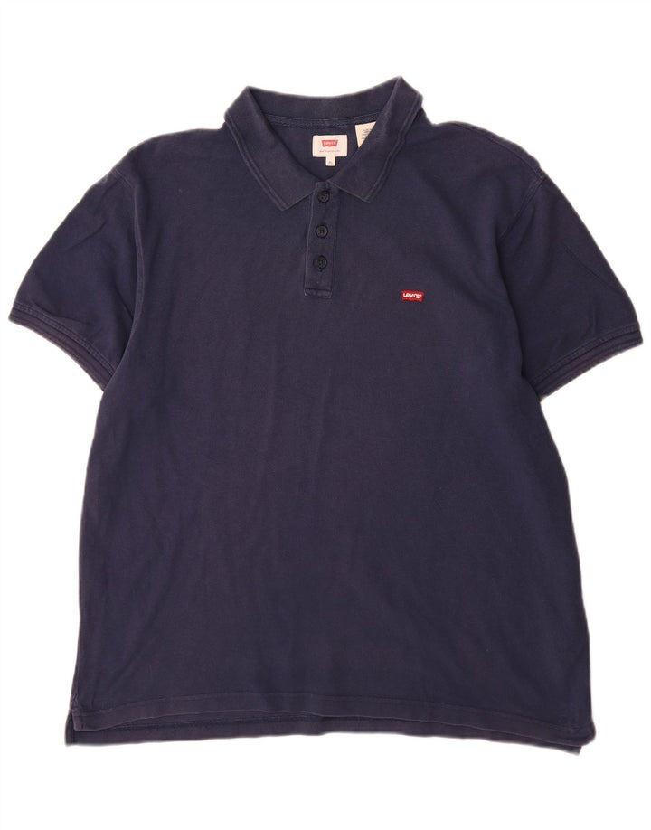 Cămașă polo pentru bărbați Levi's XL, bumbac bleumarin