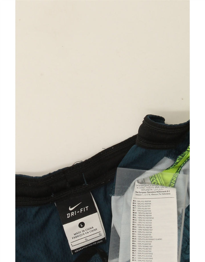 Pantaloni scurți sport Nike Dri Fit pentru bărbați, mari, albastru, din poliester de camuflaj