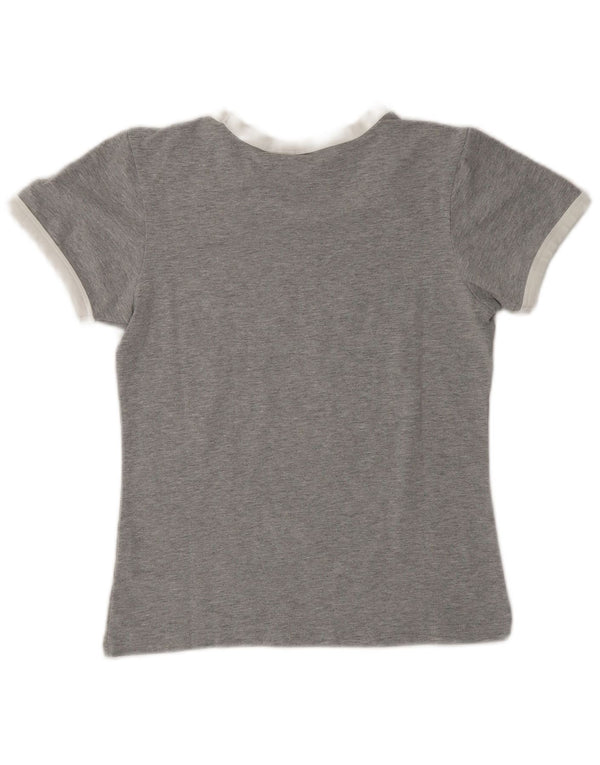Tricou crop grafic Puma pentru femei Top UK 10 Small Grey Flecked