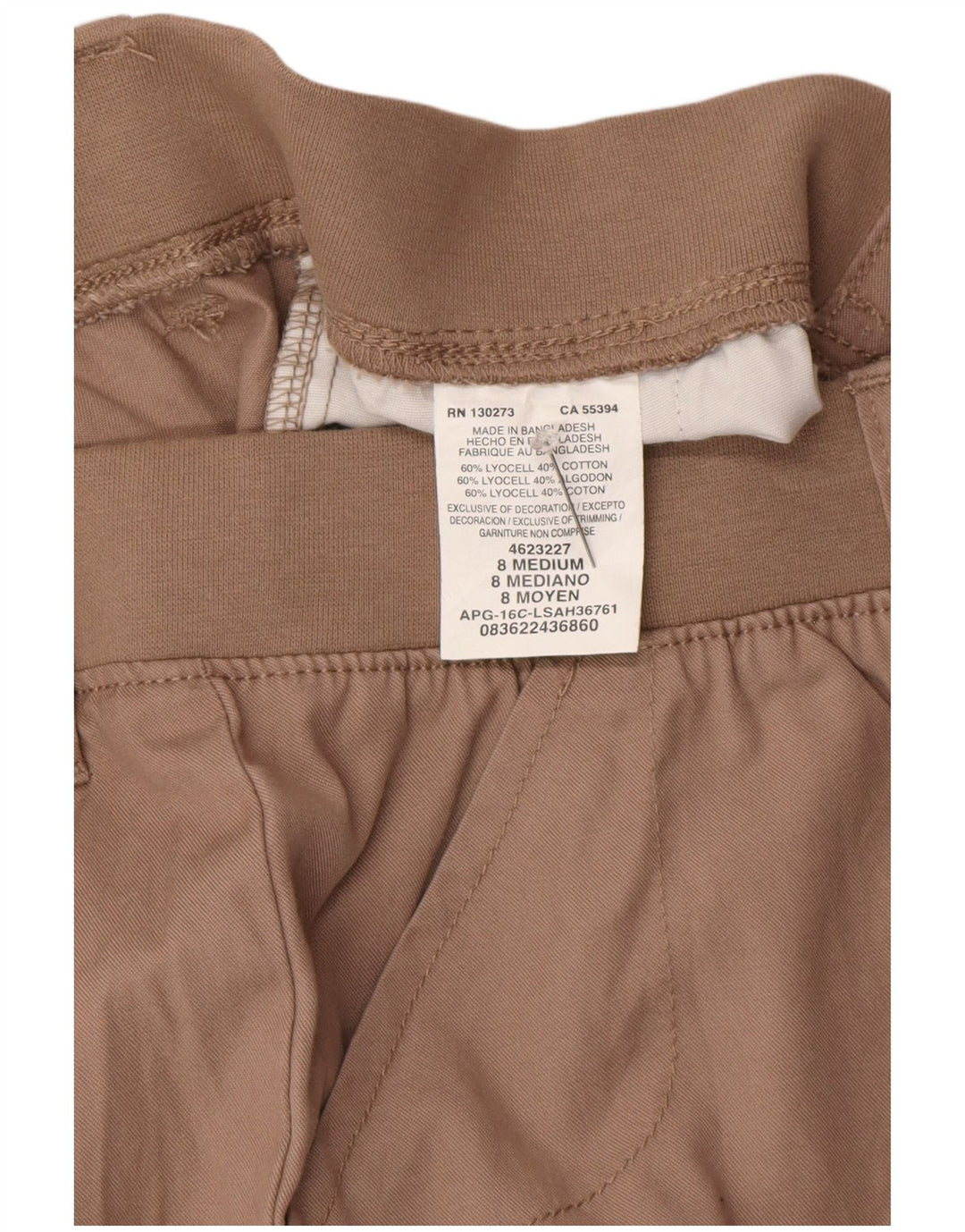 Pantaloni scurți chino pentru femei Lee, cu ajustare relaxată, US 8 Medium W30 Brown Lyocell
