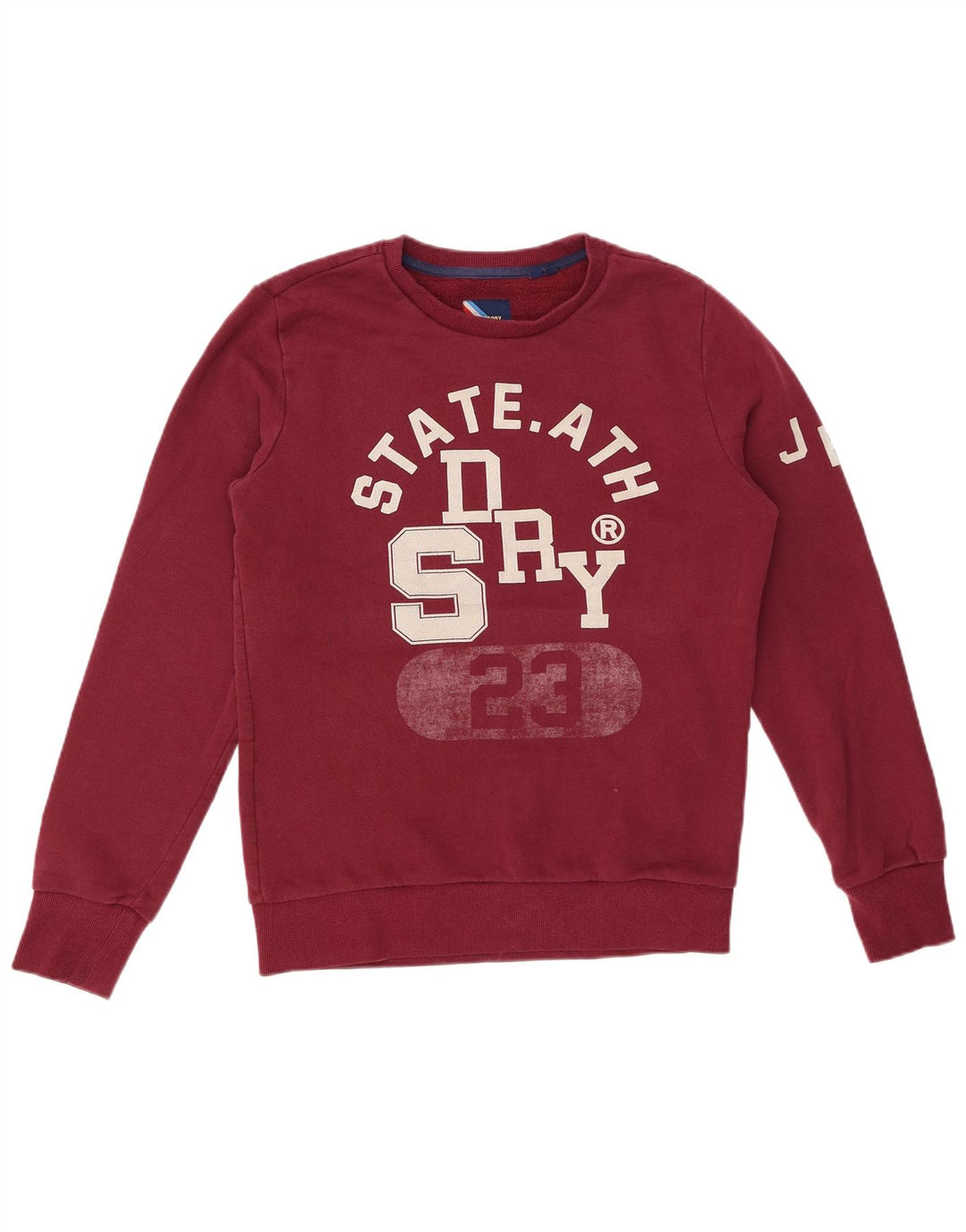 SUPERDRY Hanorac grafic pentru bărbați Pulover Medium Burgundy Bumbac