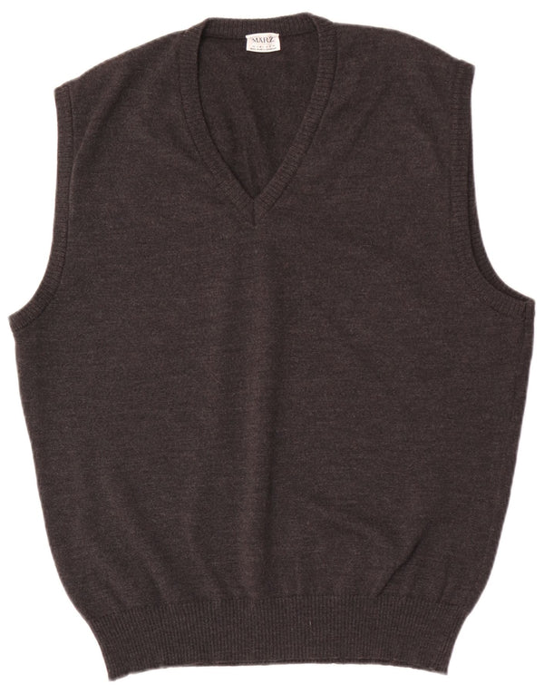 Marz Mens Vest Tank Top EU 54 Lână mare gri