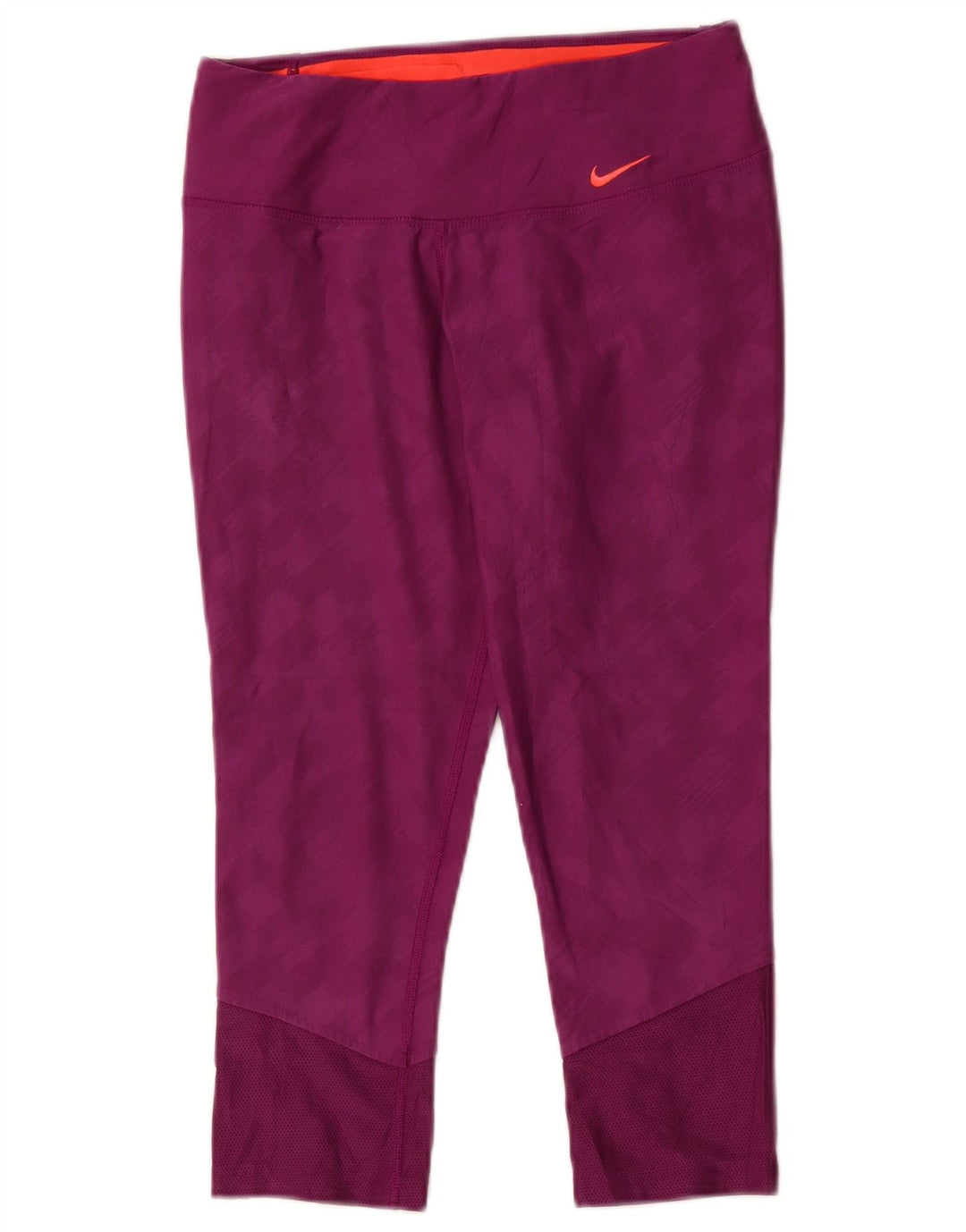 Leggings Capri Nike pentru femei UK 10 Poliester geometric violet mic