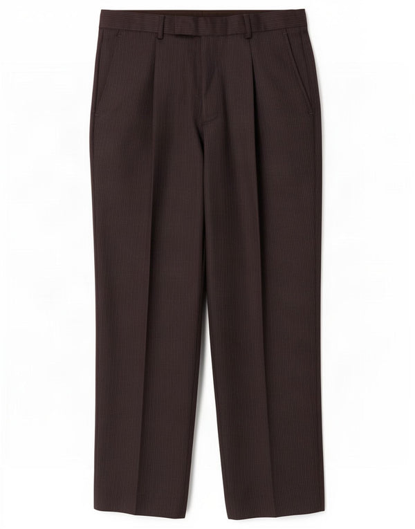 Pantaloni de costum drepți pentru bărbați Marks & Spencer L32 L29 bleumarin cu dungi