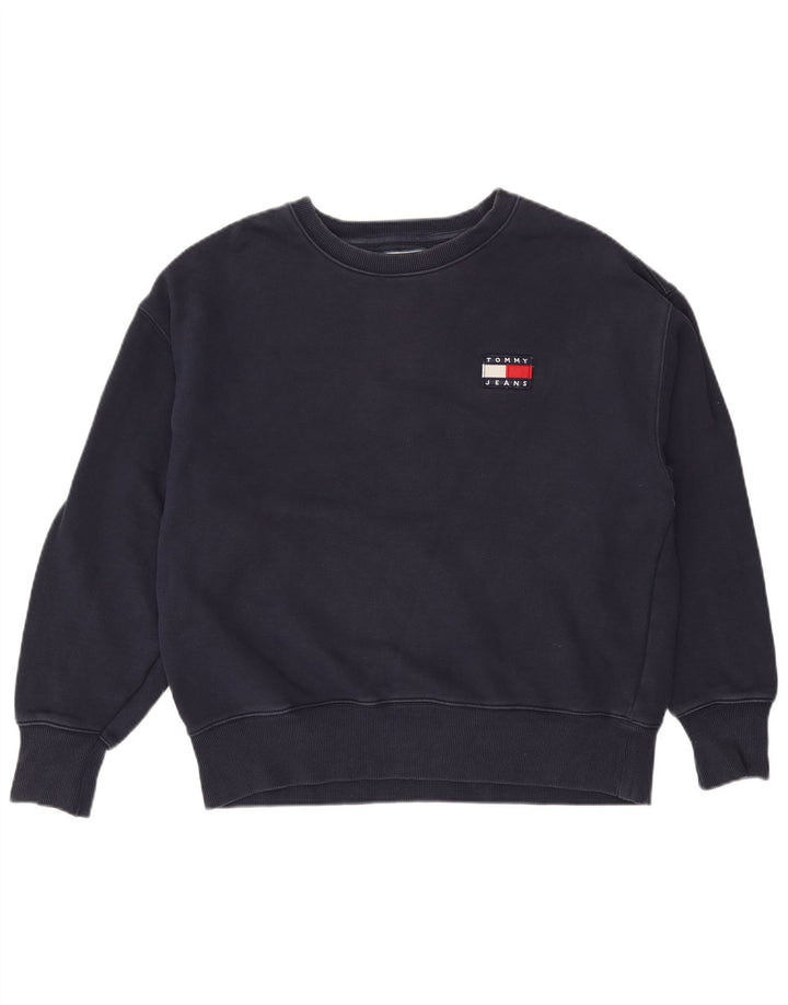 Hanorac pentru bărbați Tommy Hilfiger Pulover mare din bumbac bleumarin