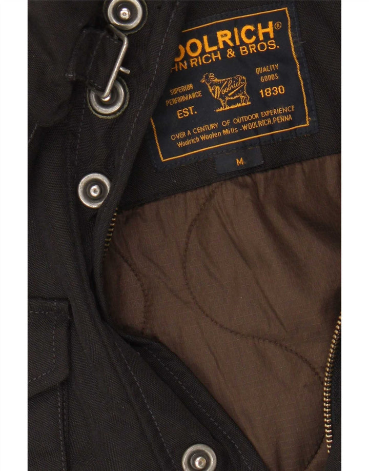 Jachetă militară pentru bărbați Woolrich UK 38, nailon mediu negru