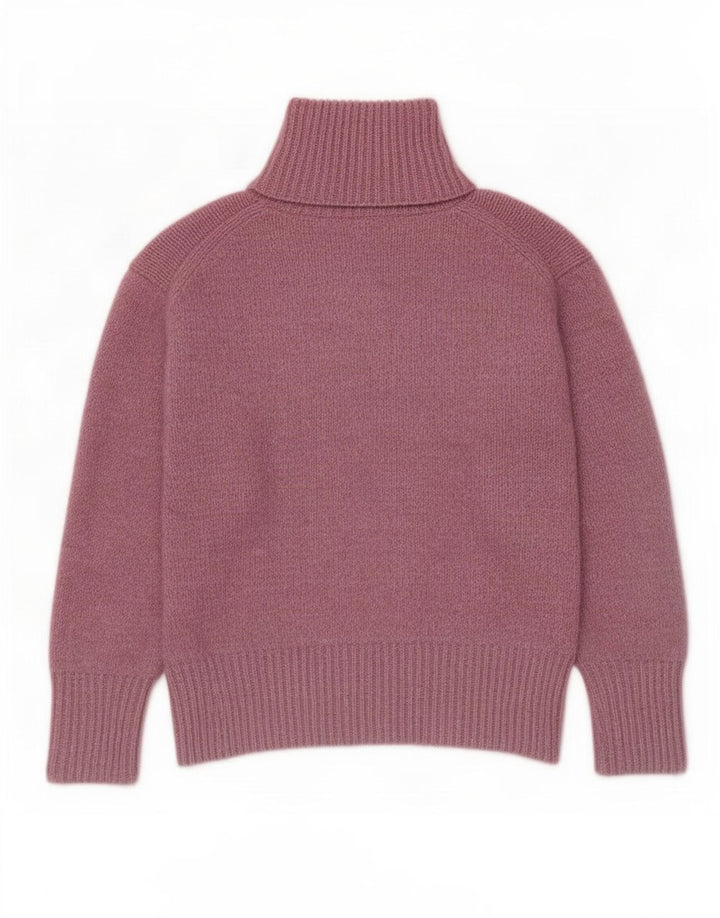 Pulover supradimensionat pentru femei Zara, cu gât rulat, UK 14, poliester roz mediu