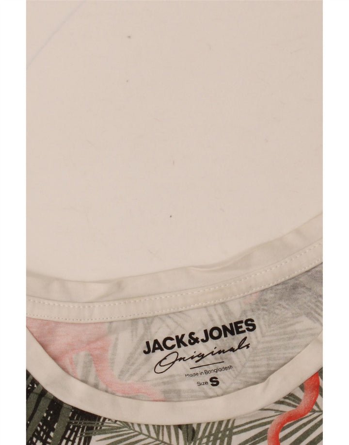 JACK & JONES Tricou grafic pentru bărbați Top mic, multicolor, floral