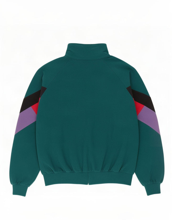 Jachetă de top pentru trening Asics pentru femei IT 46, mare, verde, color block retro