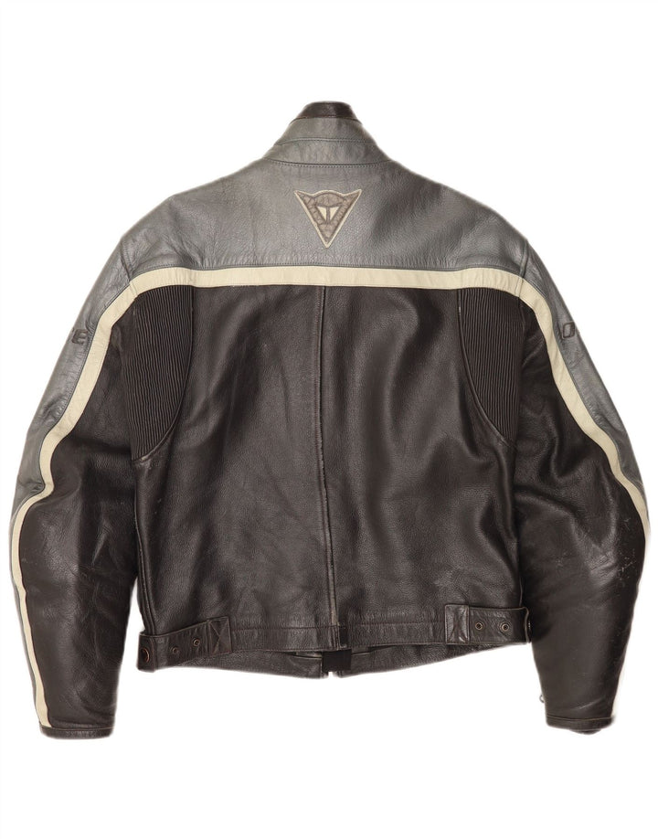 Jachetă din piele pentru bărbați Dainese Racer EU 46 2XS Negru Colorblock