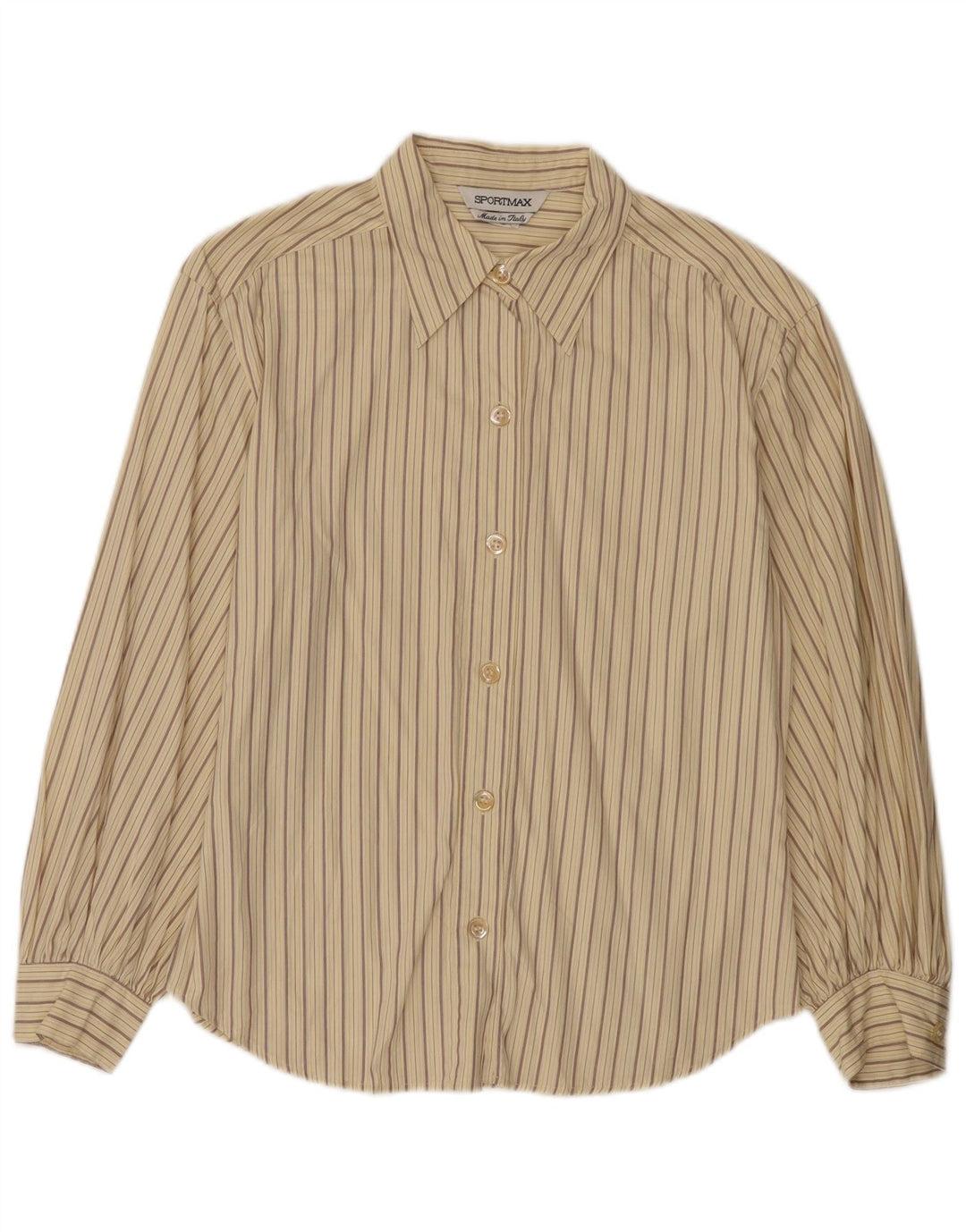 Cămașă Sportmax pentru femei UK 12 Medium Beige Dungi