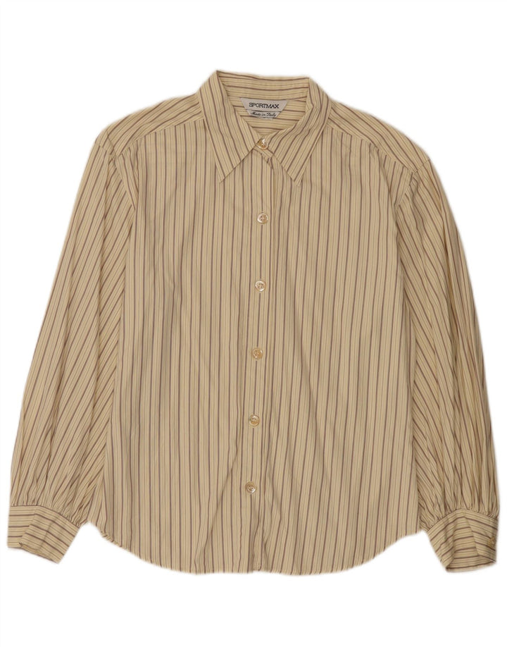 Cămașă Sportmax pentru femei UK 12 Medium Beige Dungi
