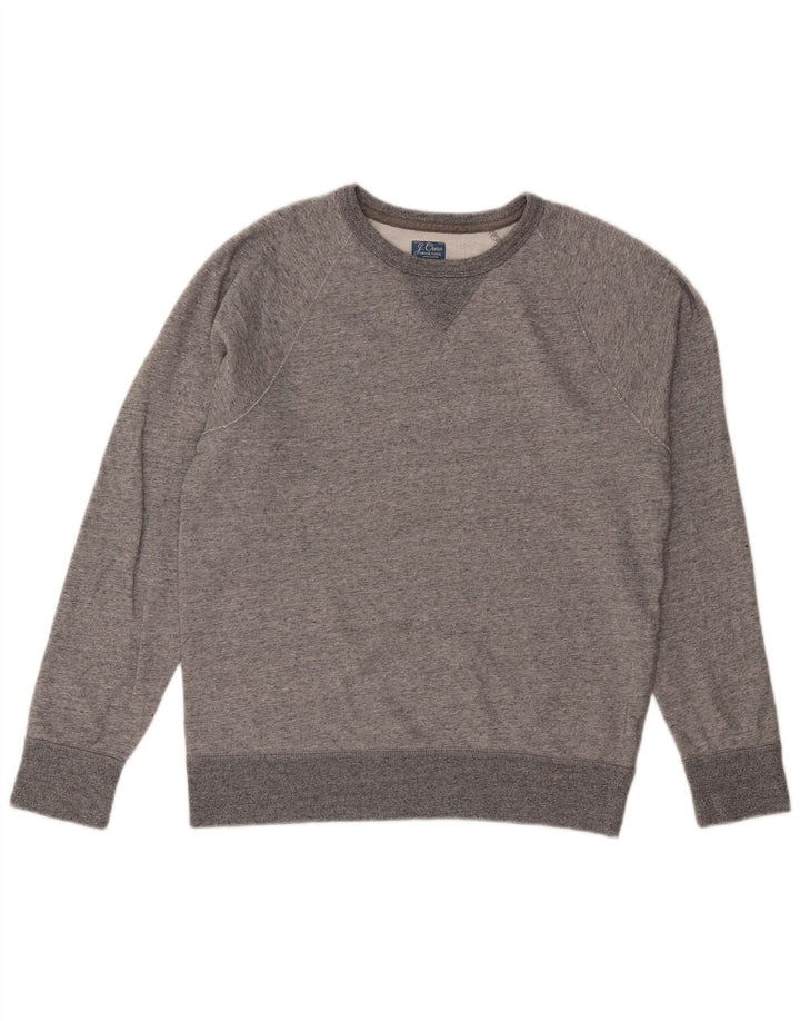 Hanorac pentru bărbați J. Crew Jumper mic, gri, bumbac cu pete