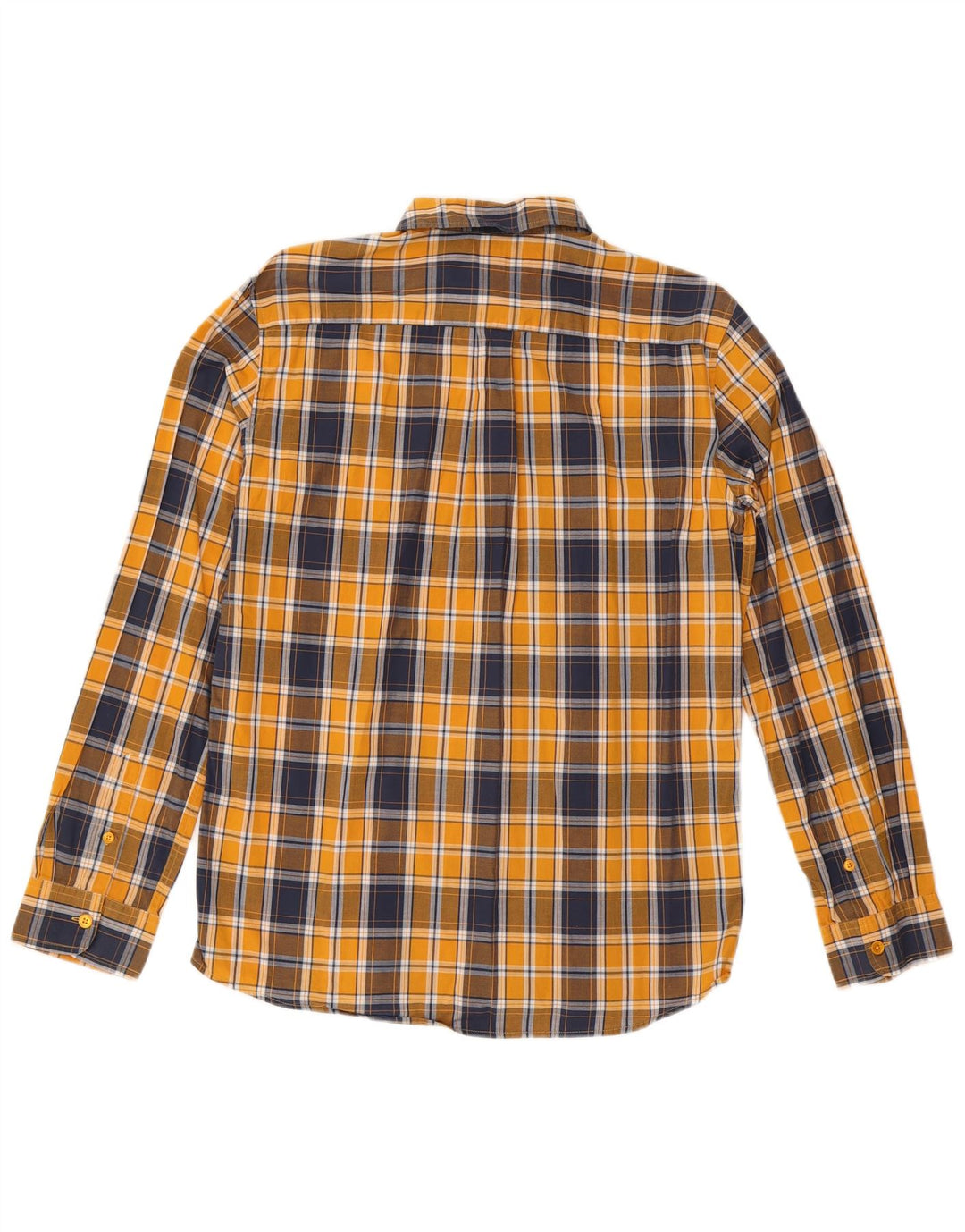 Cămașă Wrangler pentru bărbați, cu tăiere obișnuită, din bumbac cu carouri galbene medii