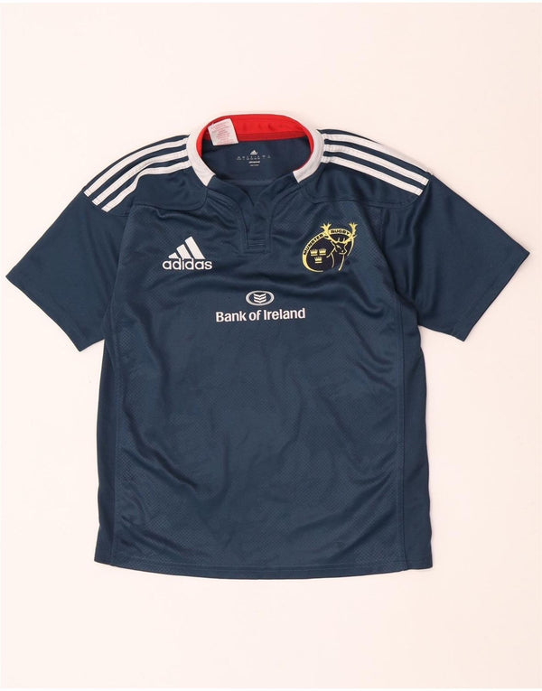 Tricou grafic ADIDAS Munster Rugby pentru băieți, 13-14 ani, bleumarin